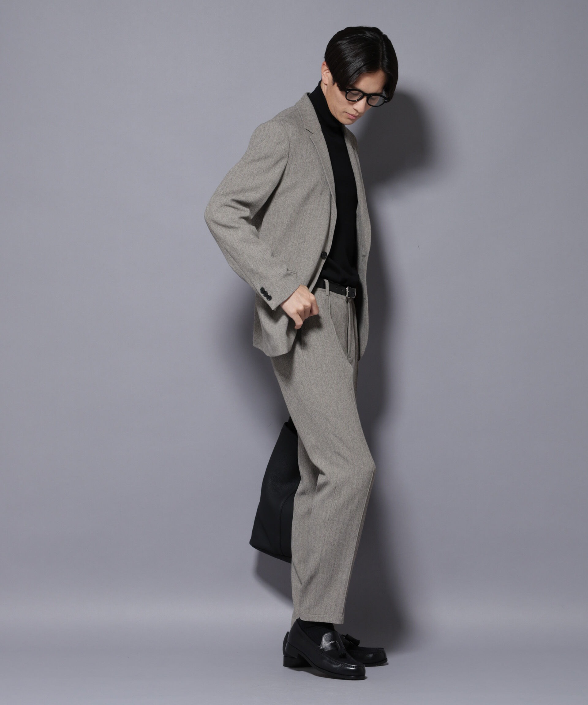 nano･universe「｢N TROUSERS BASIC｣ 洗えるMIXツイードストレッチパンツ(セットアップ可)」|スーツ|