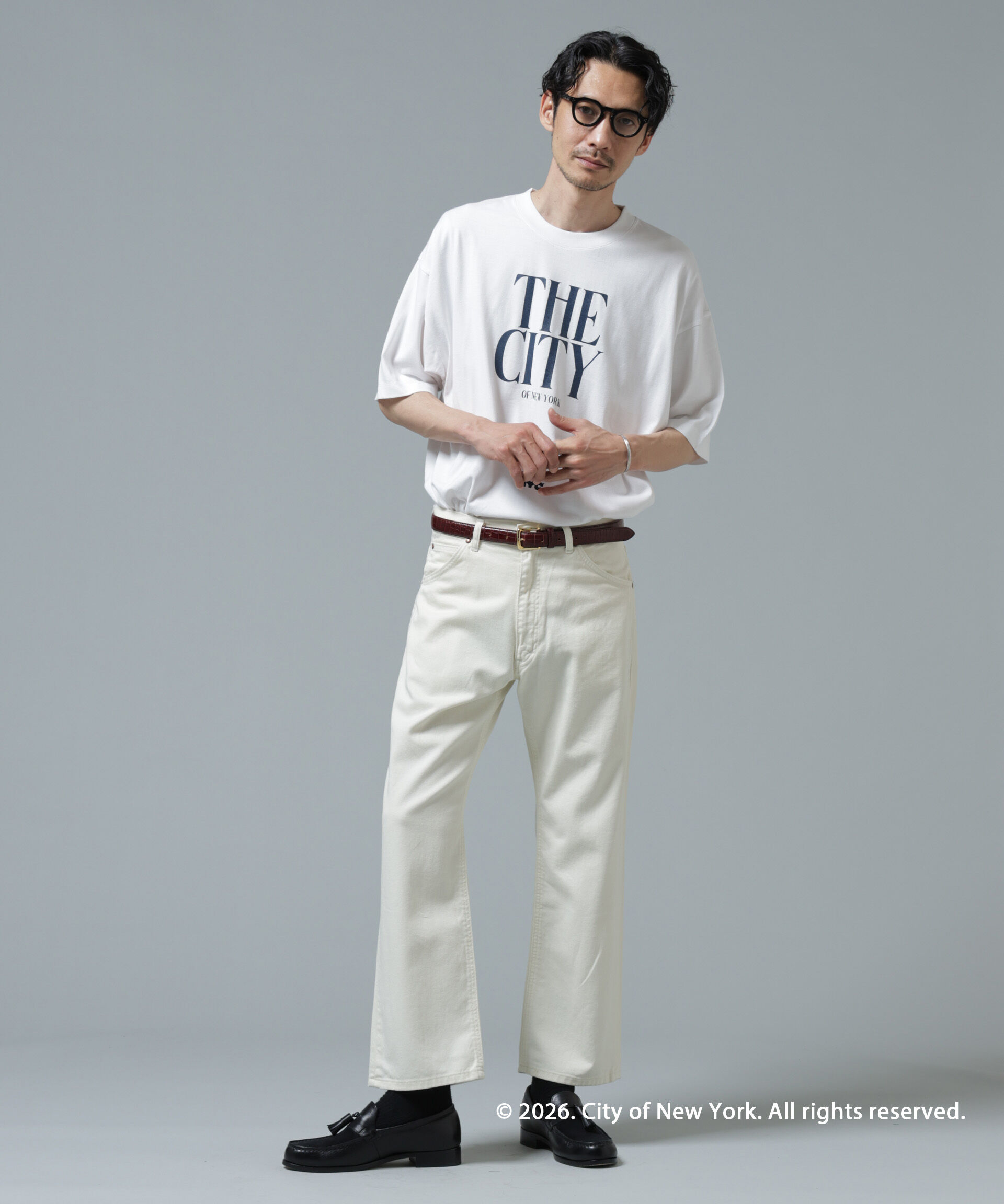 nano･universe「GOOD ROCK SPEED&times;Anti Soaked(R) 汗染み防止 NYC Tシャツ」|Tシャツ・カットソー|