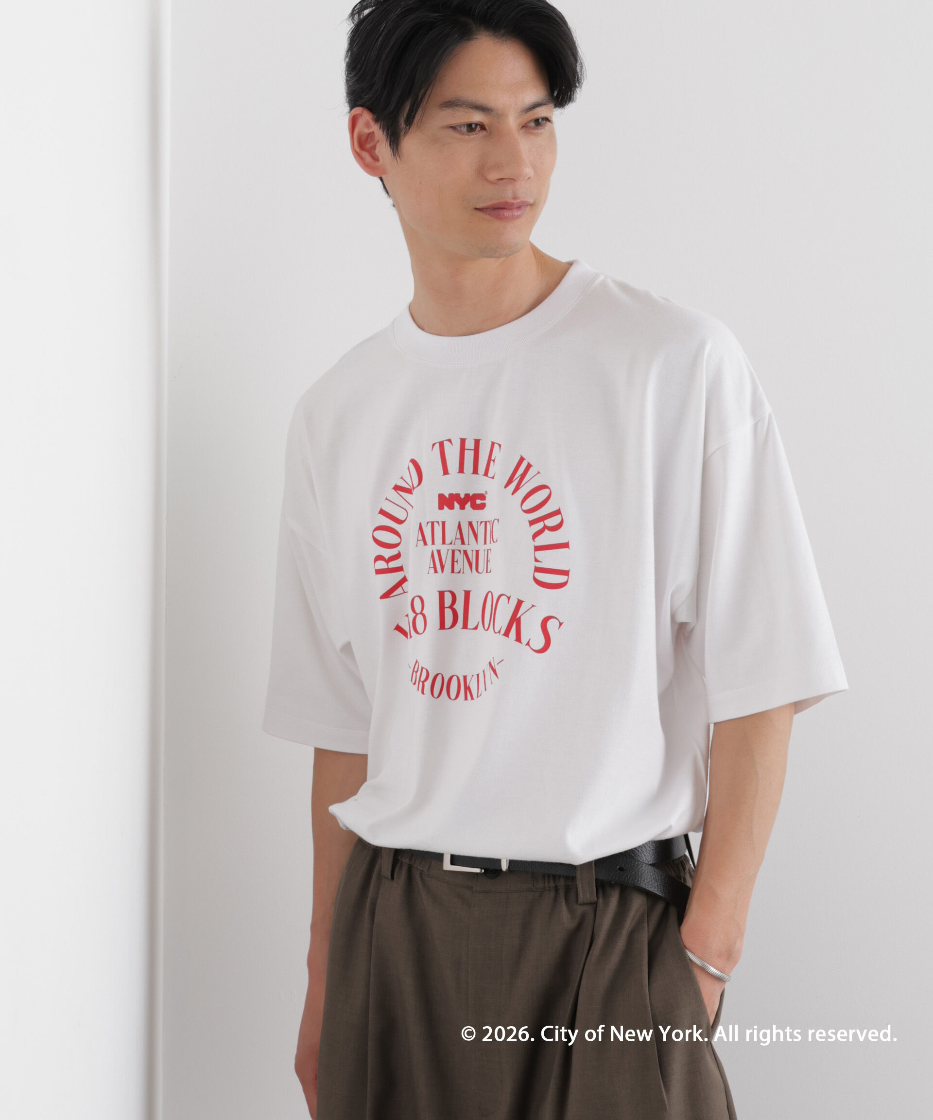 nano･universe「GOOD ROCK SPEED&times;Anti Soaked(R) 汗染み防止 NYC Tシャツ」|Tシャツ・カットソー|