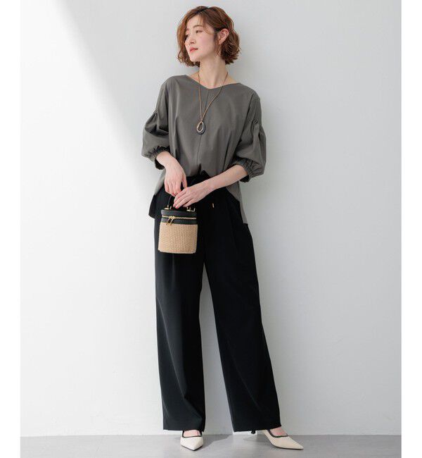 23区「【新色追加/洗える】スムースデザイン パフスリーブ カットソー」|Tシャツ・カットソー|