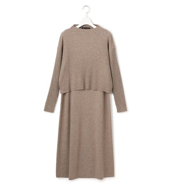 23区「【洗える】レイヤードニットツイン ワンピース」|ワンピース|
