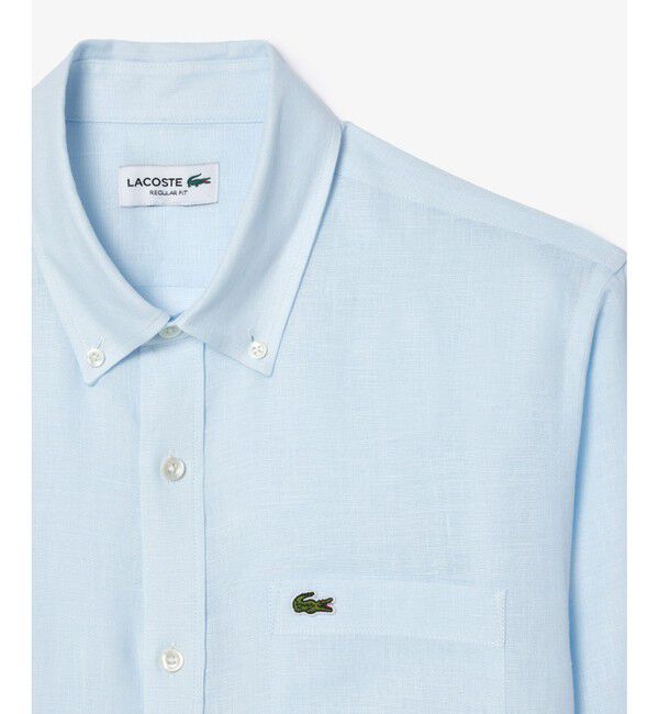 LACOSTE「リネンボタンダウン長袖シャツ」|シャツ・ブラウス|