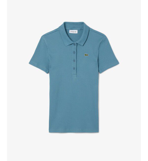 LACOSTE「タイトフィットリブニットポロシャツ」|ポロシャツ|