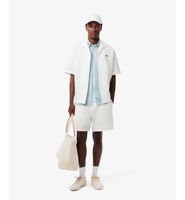 LACOSTE「マイクロチェックジャージシャツ」|シャツ・ブラウス|