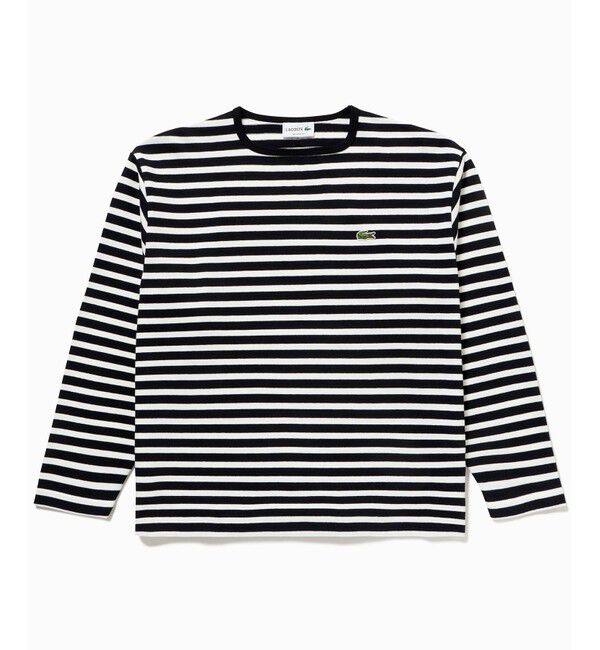 LACOSTE「スクエアネックボーダー長袖Tシャツ」|Tシャツ・カットソー|