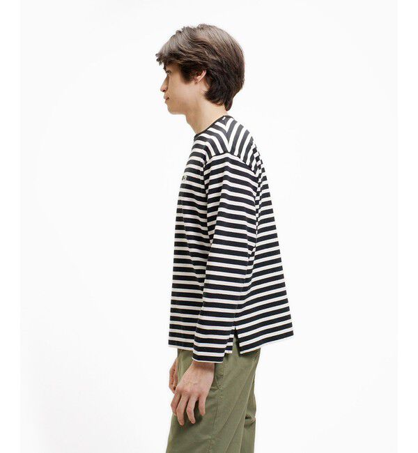LACOSTE「スクエアネックボーダー長袖Tシャツ」|Tシャツ・カットソー|