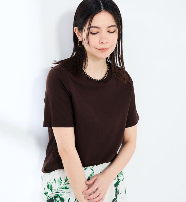 NOLLEY'S sophi「《手洗い可能》W&Wベイシック丈Tシャツ」|Tシャツ・カットソー|