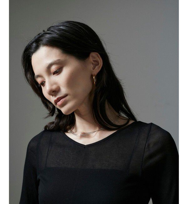 SALON adam et rope'「nu=layerジェントルVネックシアーTシャツ」|Tシャツ・カットソー|