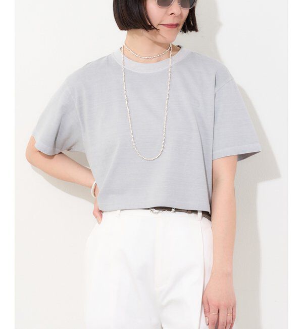  「ピグメントショートTシャツ」|Tシャツ・カットソー|グレー