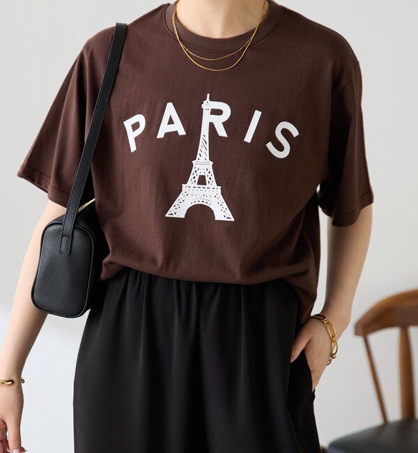 「【AMOU/アムー】パリロゴTシャツ」|Tシャツ・カットソー|