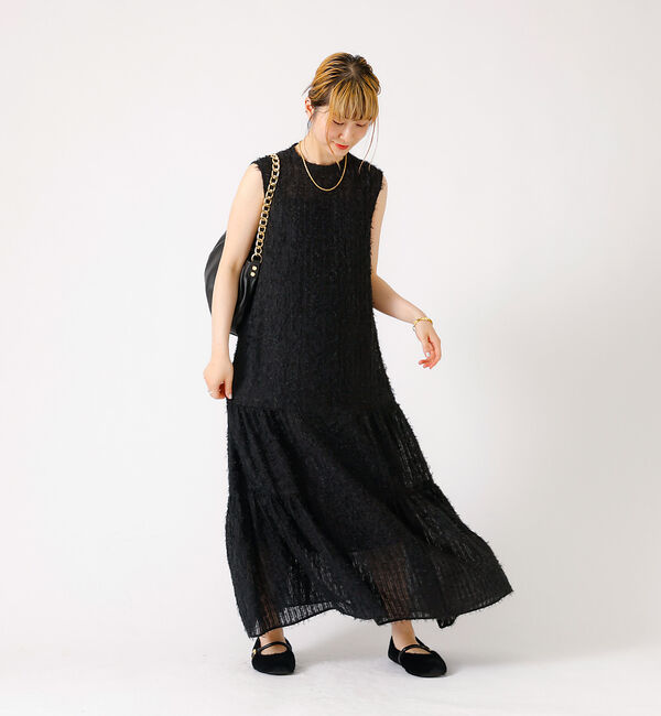 Rouge vif「フェザーノースリーブワンピース」|ワンピース|