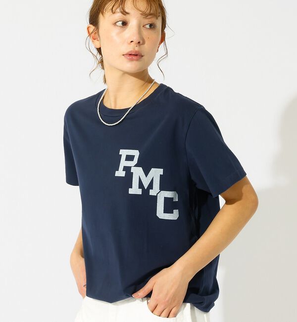Rouge vif「【REMI RELIEF / レミレリーフ】LW加工T "RMC" / ロゴTシ」|Tシャツ・カットソー|ネイビー