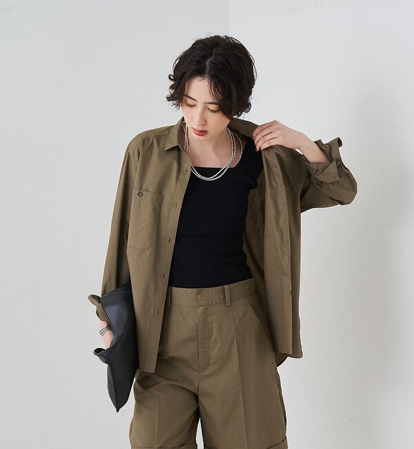 Rouge vif「【セットアップ対応】コットン胸ポケット付きシャツ」|シャツ・ブラウス|