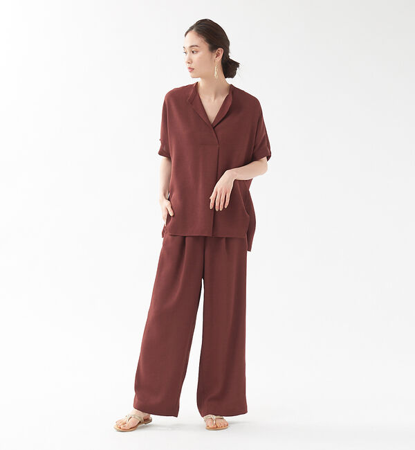 qualite「《セットアップ対応》リネンライクワイドパンツ」|その他|
