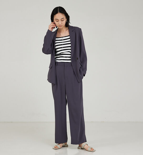 qualite「【セットアップ対応】マットサテンストレートパンツ」|その他|