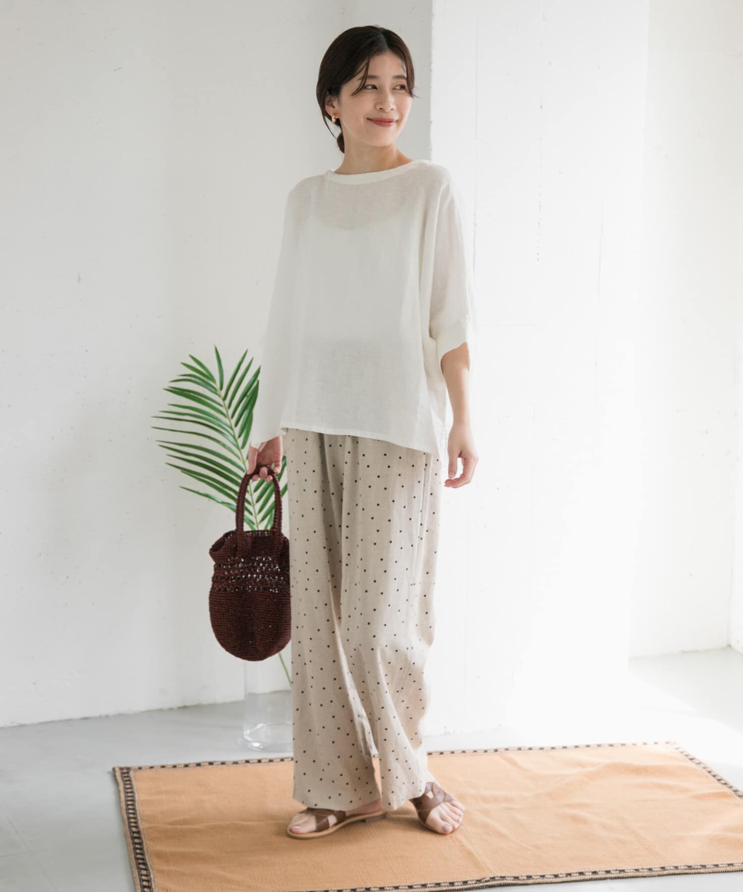 URBAN RESEARCH DOORS「リネン2WAYブラウス」|シャツ・ブラウス|