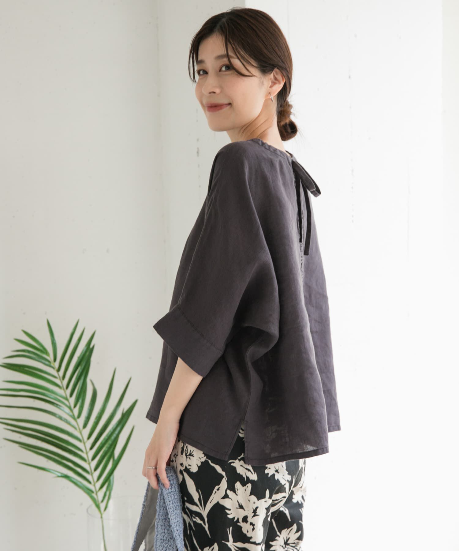 URBAN RESEARCH DOORS「リネン2WAYブラウス」|シャツ・ブラウス|