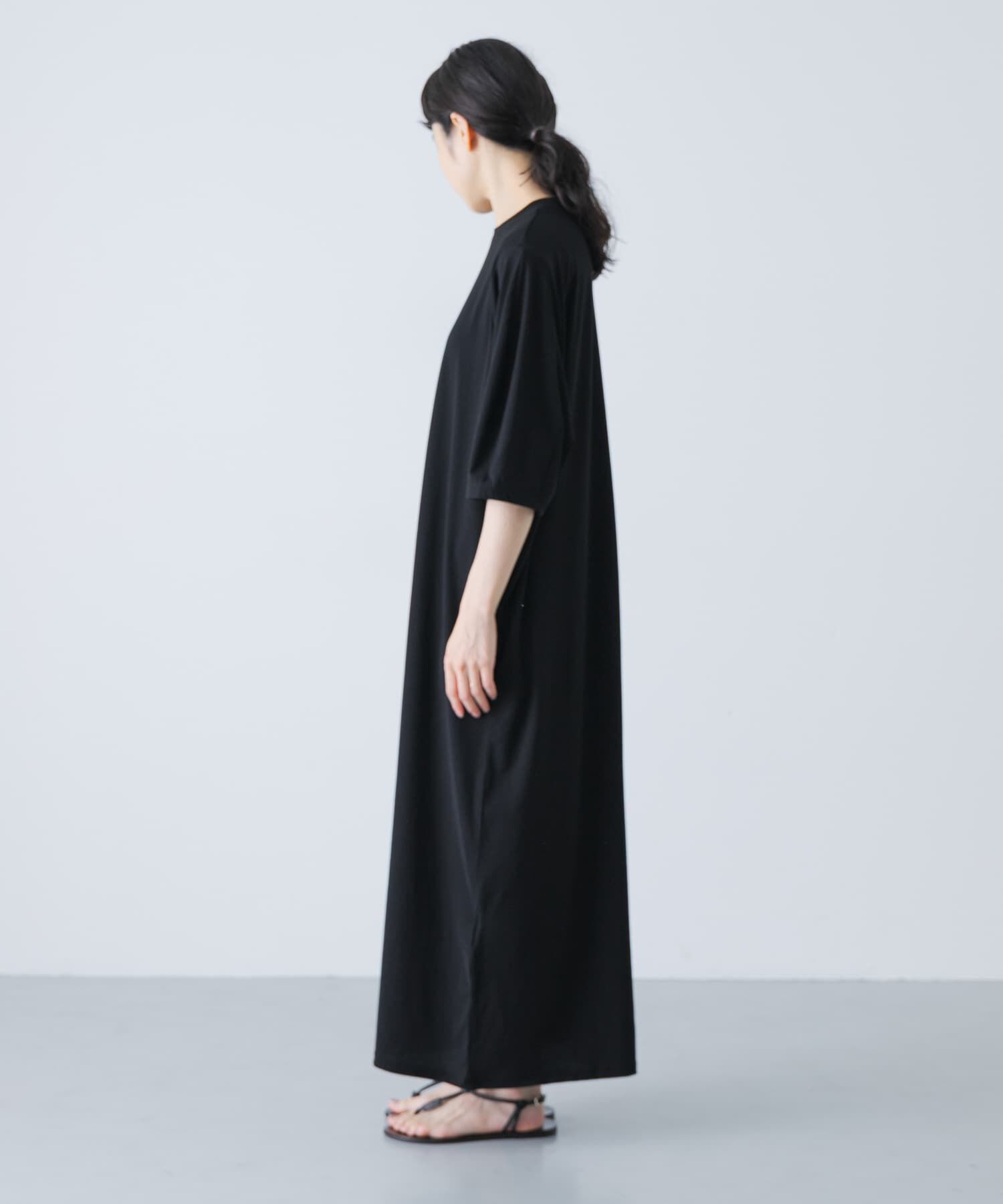 かぐれ「『2サイズ展開』コクーンスリーブストレートワンピース」|ワンピース|