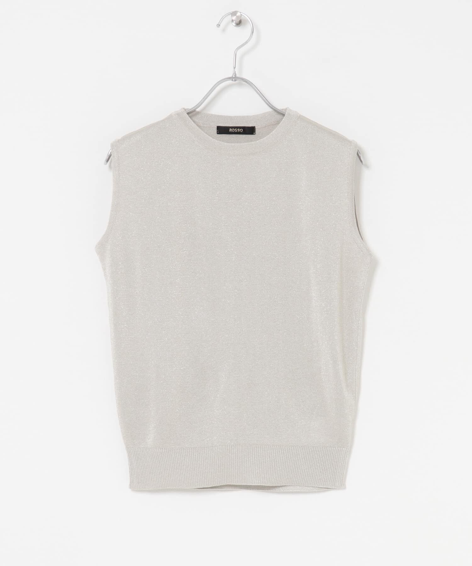 URBAN RESEARCH ROSSO「ブライトヤーンノースリーブニット」|ニット・セーター|