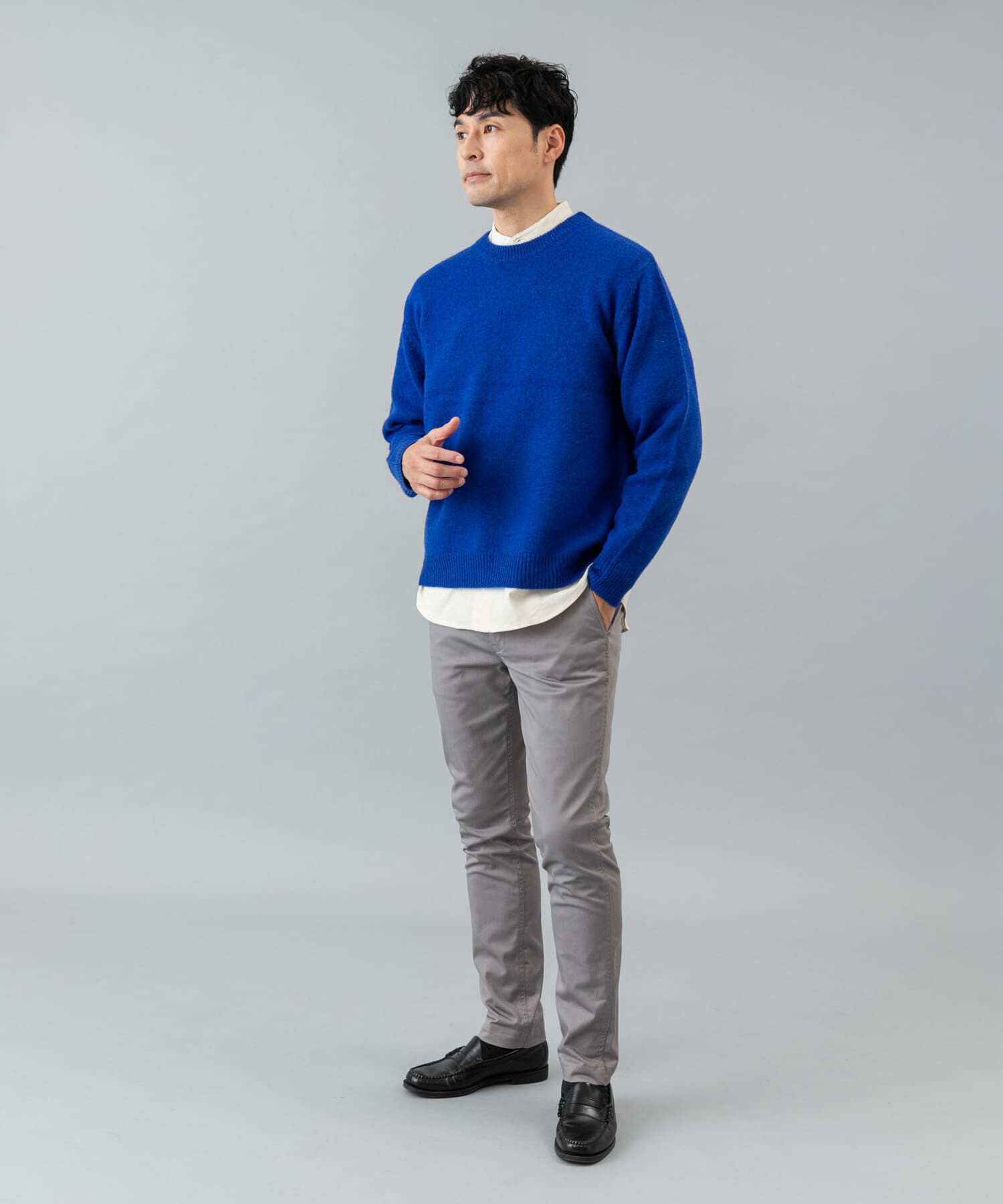 URBAN RESEARCH ROSSO「『XLサイズあり』シェットランドウールクルーネックニット」|ニット・セーター|