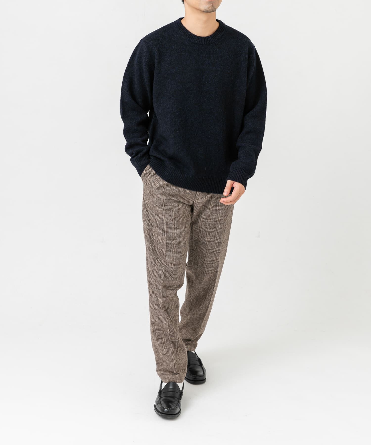 URBAN RESEARCH ROSSO「『XLサイズあり』シェットランドウールクルーネックニット」|ニット・セーター|