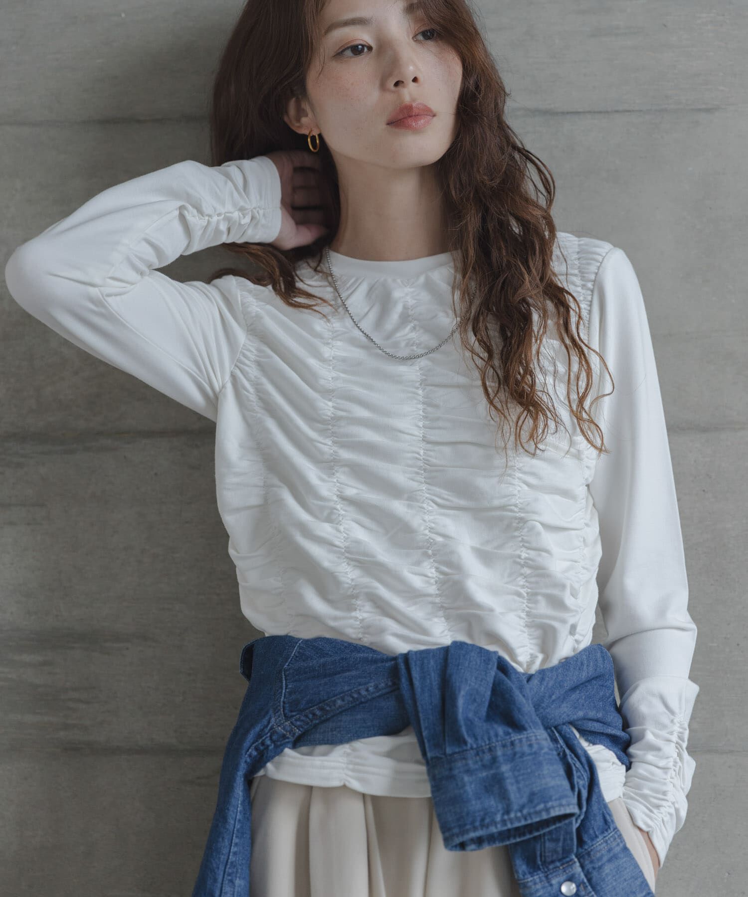 Sonny Label 「シャーリングデザインプルオーバー」|Tシャツ・カットソー|