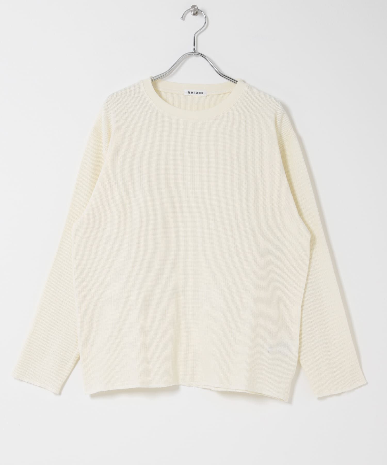 URBAN RESEARCH DOORS「FORK&SPOON　メッシュロングスリーブプルオーバー」|Tシャツ・カットソー|
