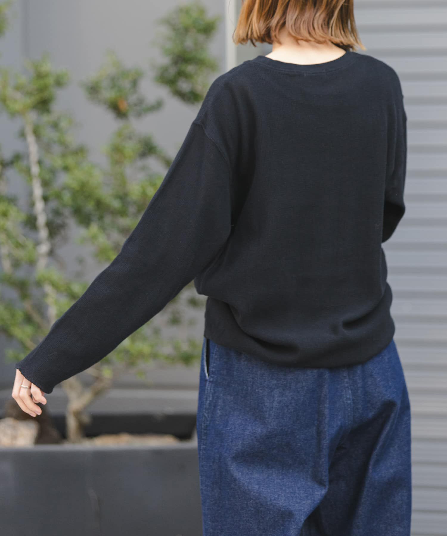 URBAN RESEARCH DOORS「FORK&SPOON　メッシュロングスリーブプルオーバー」|Tシャツ・カットソー|