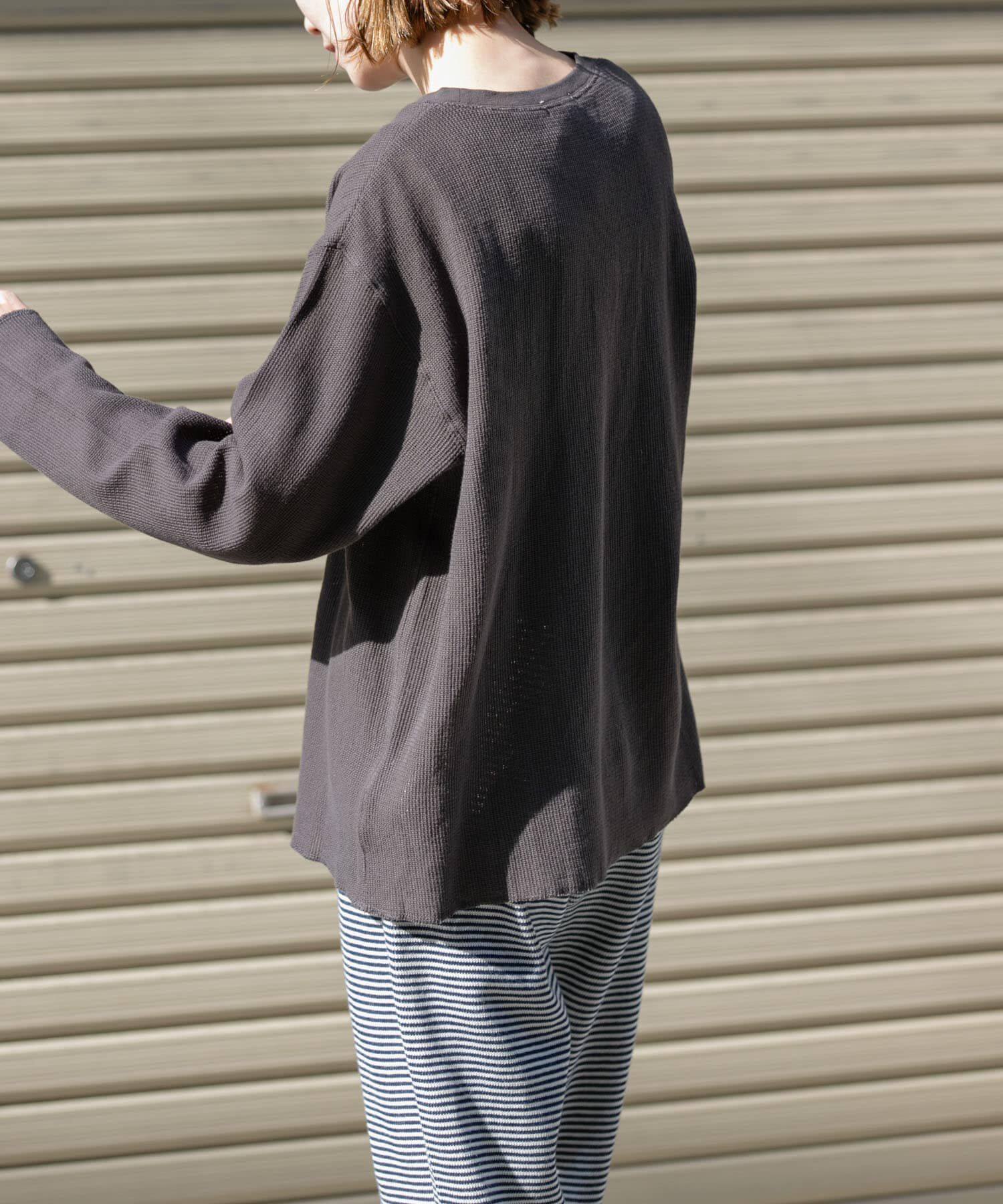 URBAN RESEARCH DOORS「FORK&SPOON　メッシュロングスリーブプルオーバー」|Tシャツ・カットソー|