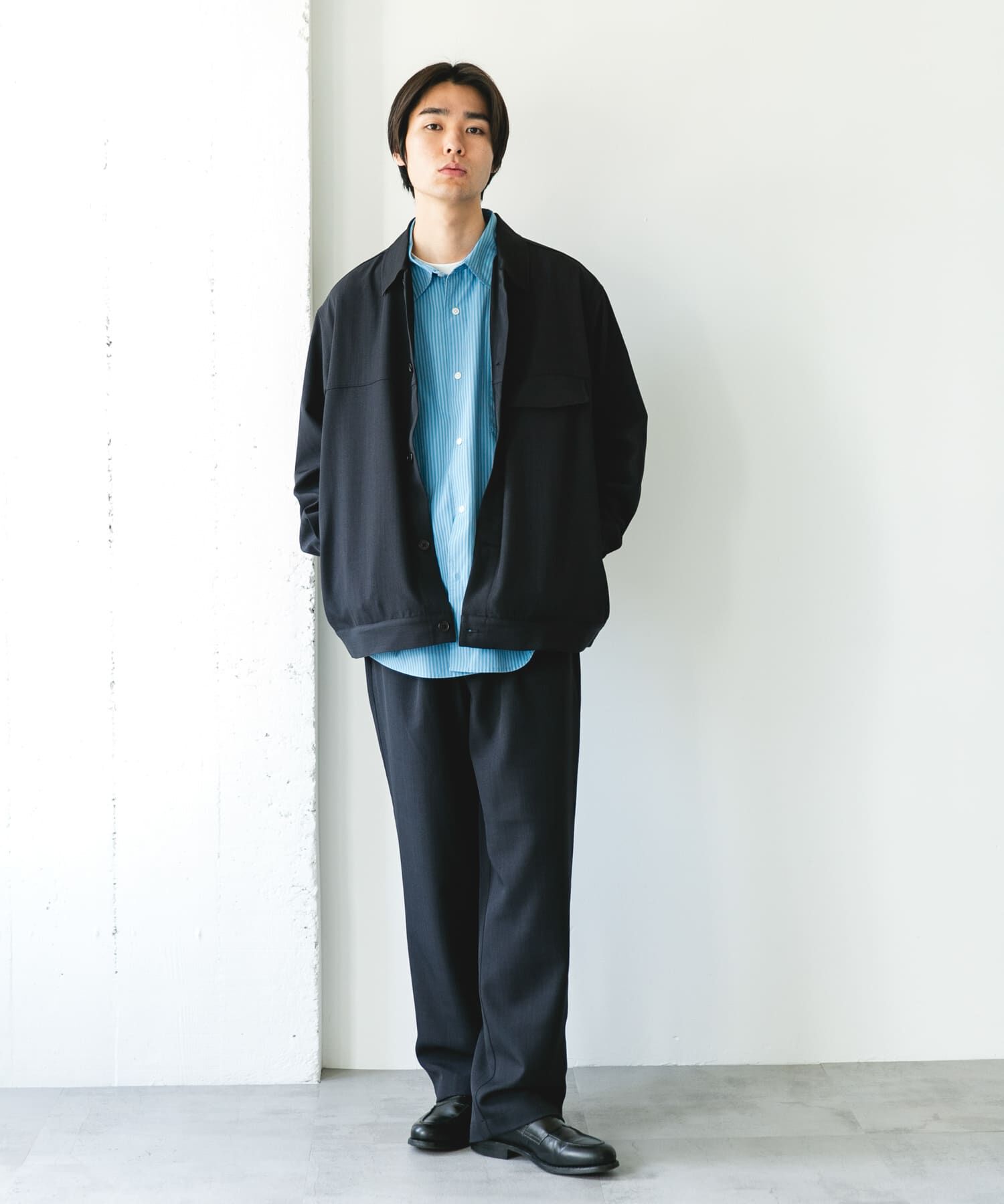 URBAN RESEARCH DOORS「『吸水速乾』セオアルファトラッカージャケット」|ノーカラーコート|