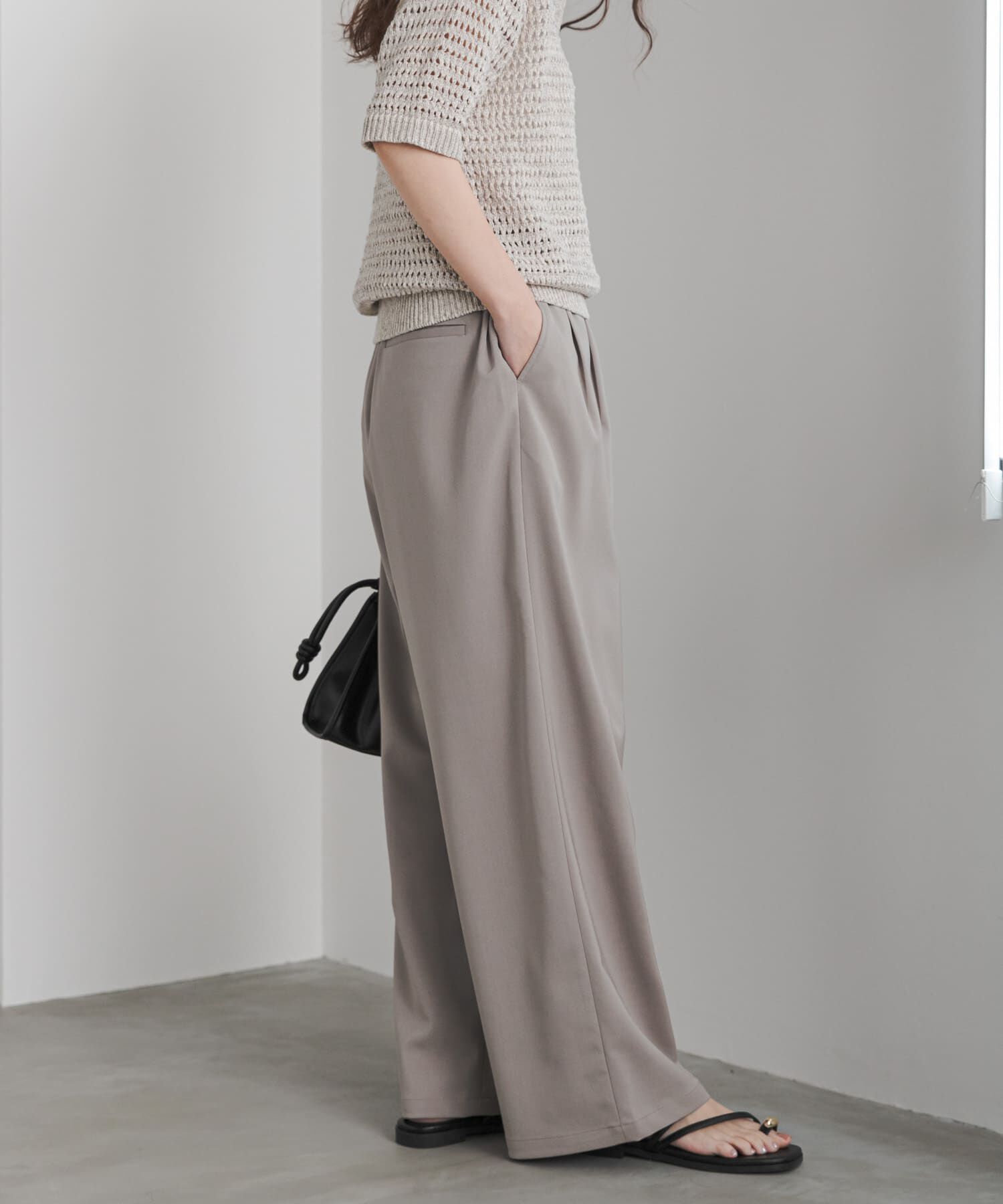 URBAN RESEARCH DOORS「『UR TECH』完声/涼ギャザーワイドパンツ」|その他|