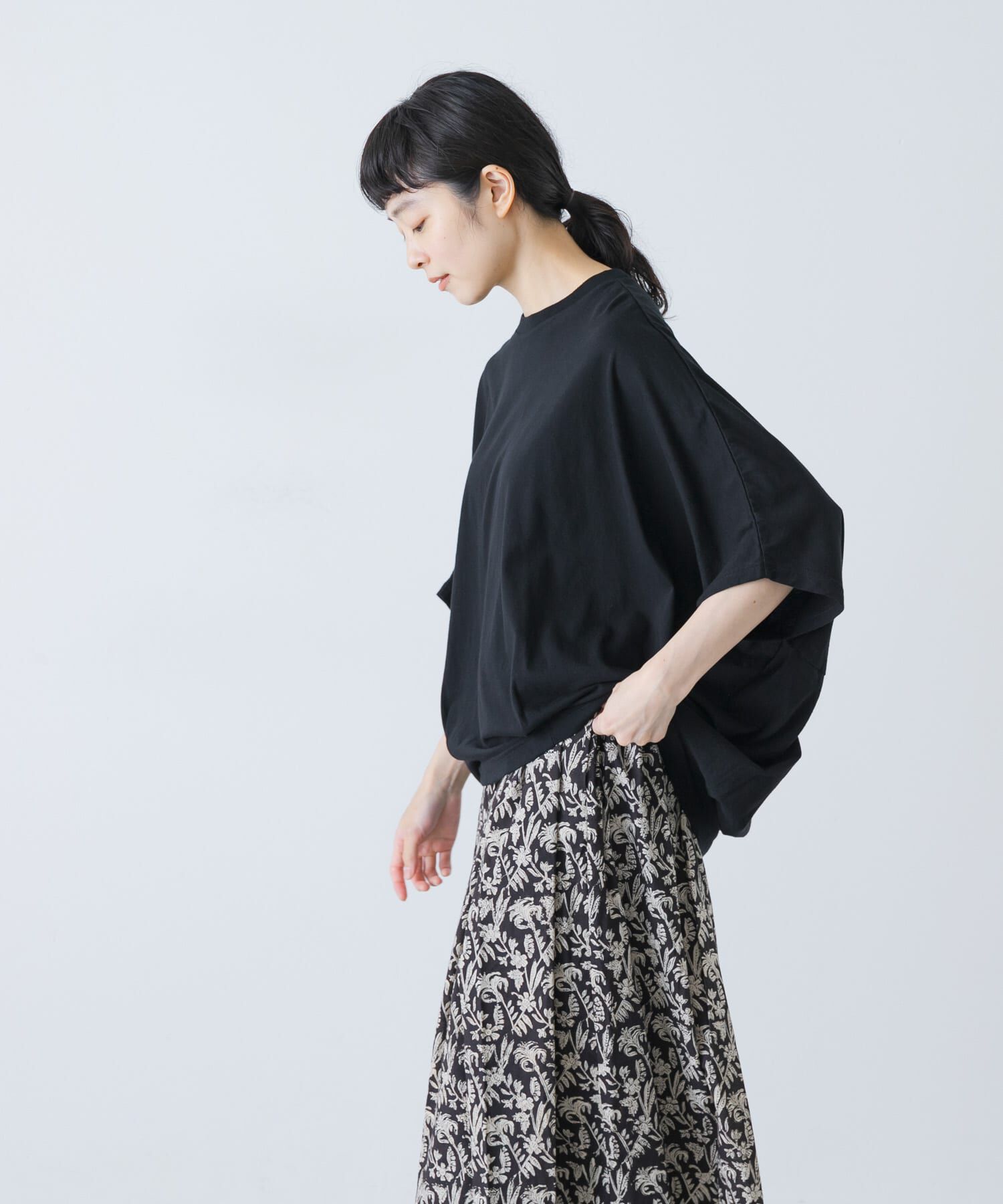 かぐれ「ワイドコクーンドルマンカットソー」|Tシャツ・カットソー|