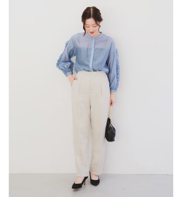 le.coeur blanc「ツィードタックテーパードパンツ」|その他|
