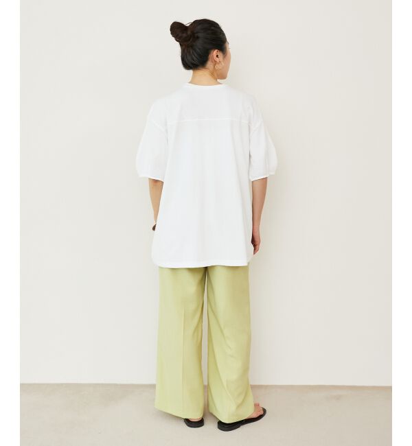  「《手洗い可能》フロントツイストTシャツ」|Tシャツ・カットソー|