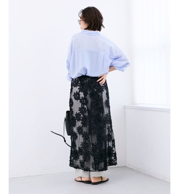  「TORRAZZO DONNAフローラルレースラップスカート」|スカート|