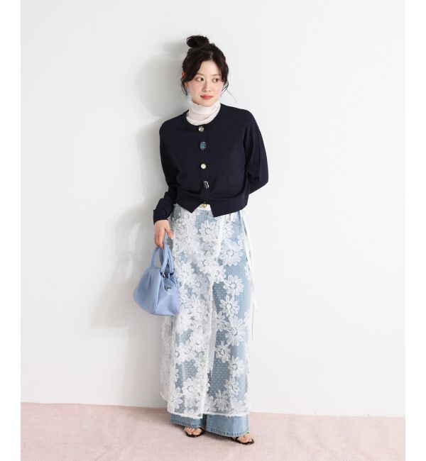  「TORRAZZO DONNAフローラルレースラップスカート」|スカート|