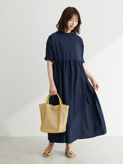 Green Parks「花柄半袖ワンピース」|ワンピース|Dark Navy