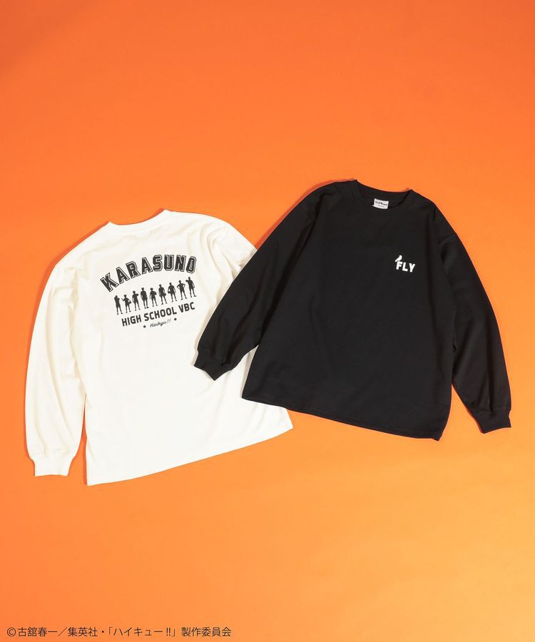 Green Parks「ハイキュー!! モノクロプリント烏野長袖Tシャツ」|Tシャツ・カットソー|