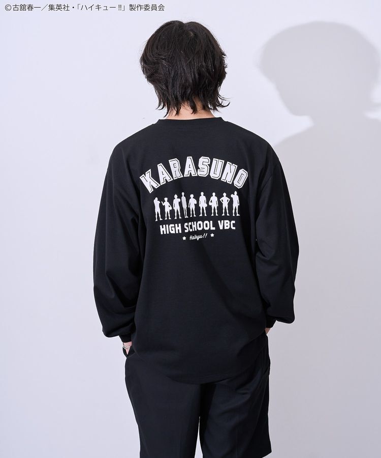 Green Parks「ハイキュー!! モノクロプリント烏野長袖Tシャツ」|Tシャツ・カットソー|