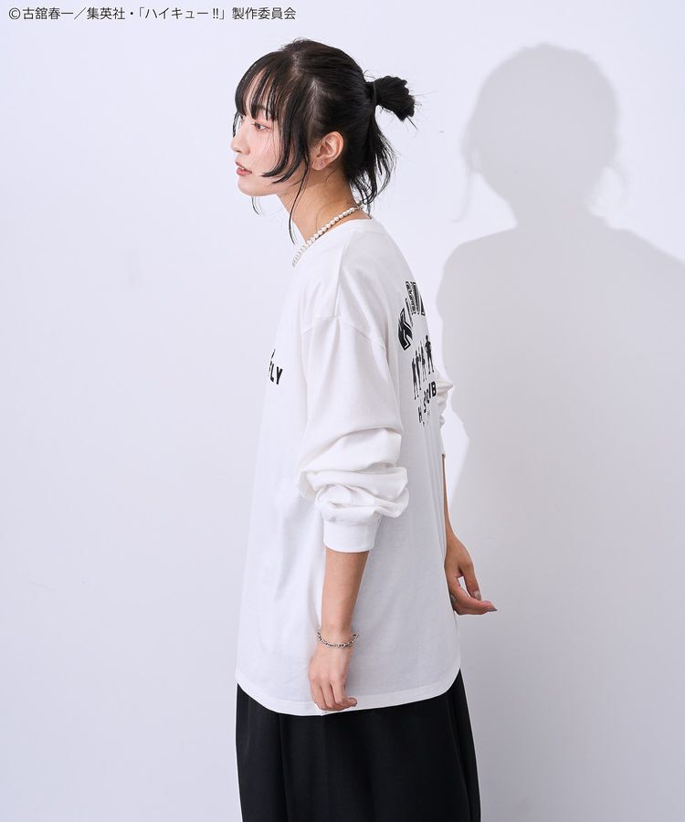 Green Parks「ハイキュー!! モノクロプリント烏野長袖Tシャツ」|Tシャツ・カットソー|