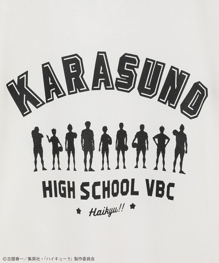 Green Parks「ハイキュー!! モノクロプリント烏野長袖Tシャツ」|Tシャツ・カットソー|