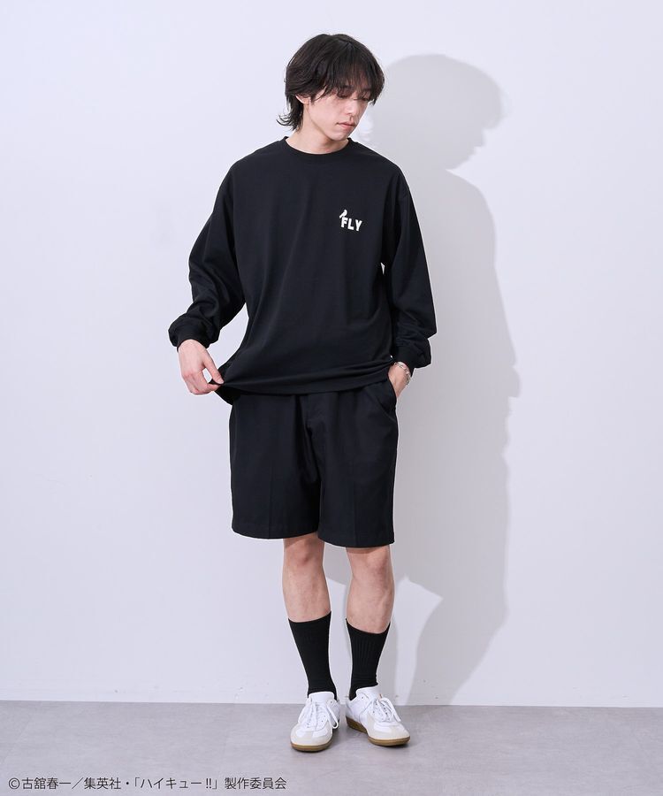 Green Parks「ハイキュー!! モノクロプリント烏野長袖Tシャツ」|Tシャツ・カットソー|