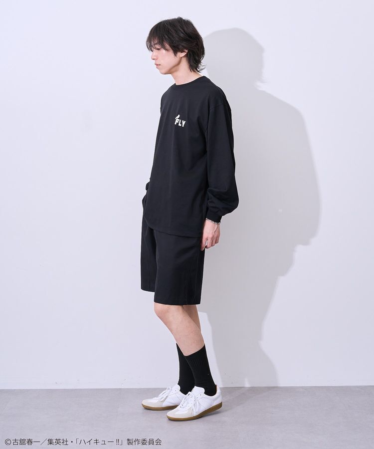 Green Parks「ハイキュー!! モノクロプリント烏野長袖Tシャツ」|Tシャツ・カットソー|