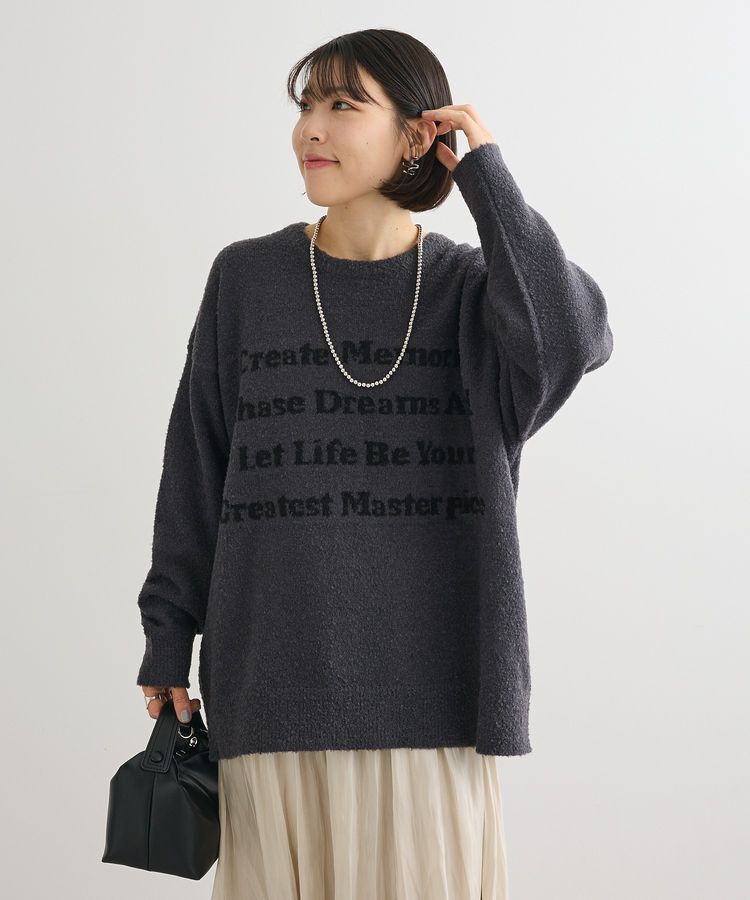Green Parks「ブークレロゴニットチュニック」|チュニック|Charcoal Gray