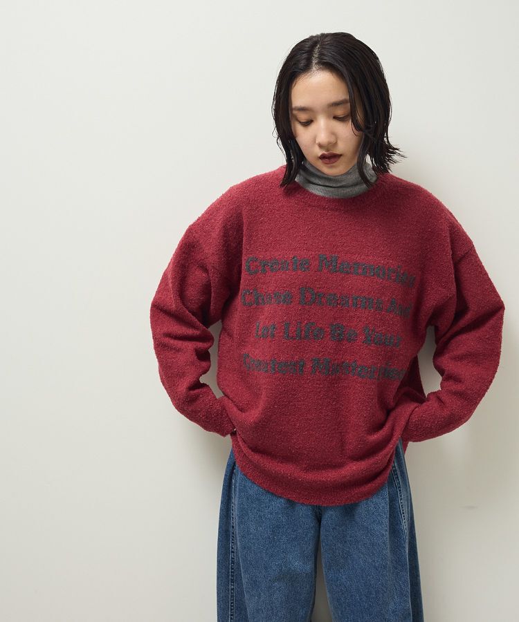 Green Parks「ブークレロゴニットチュニック」|チュニック|Red