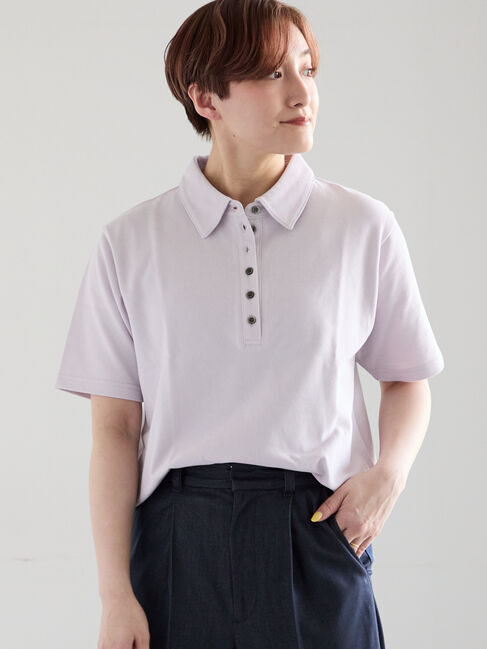 Te chichi「コットンカットカノコポロシャツ」|Tシャツ・カットソー|ラベンダー