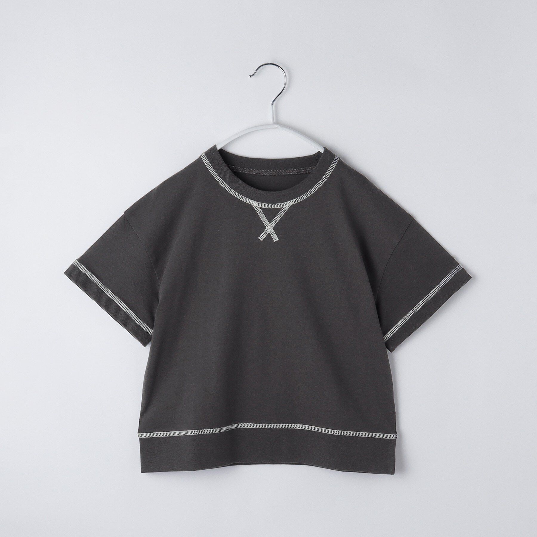 THE SHOP TK「【110－160】配色ステッチガゼットTEE」|Tシャツ・カットソー|スミクロ(018)