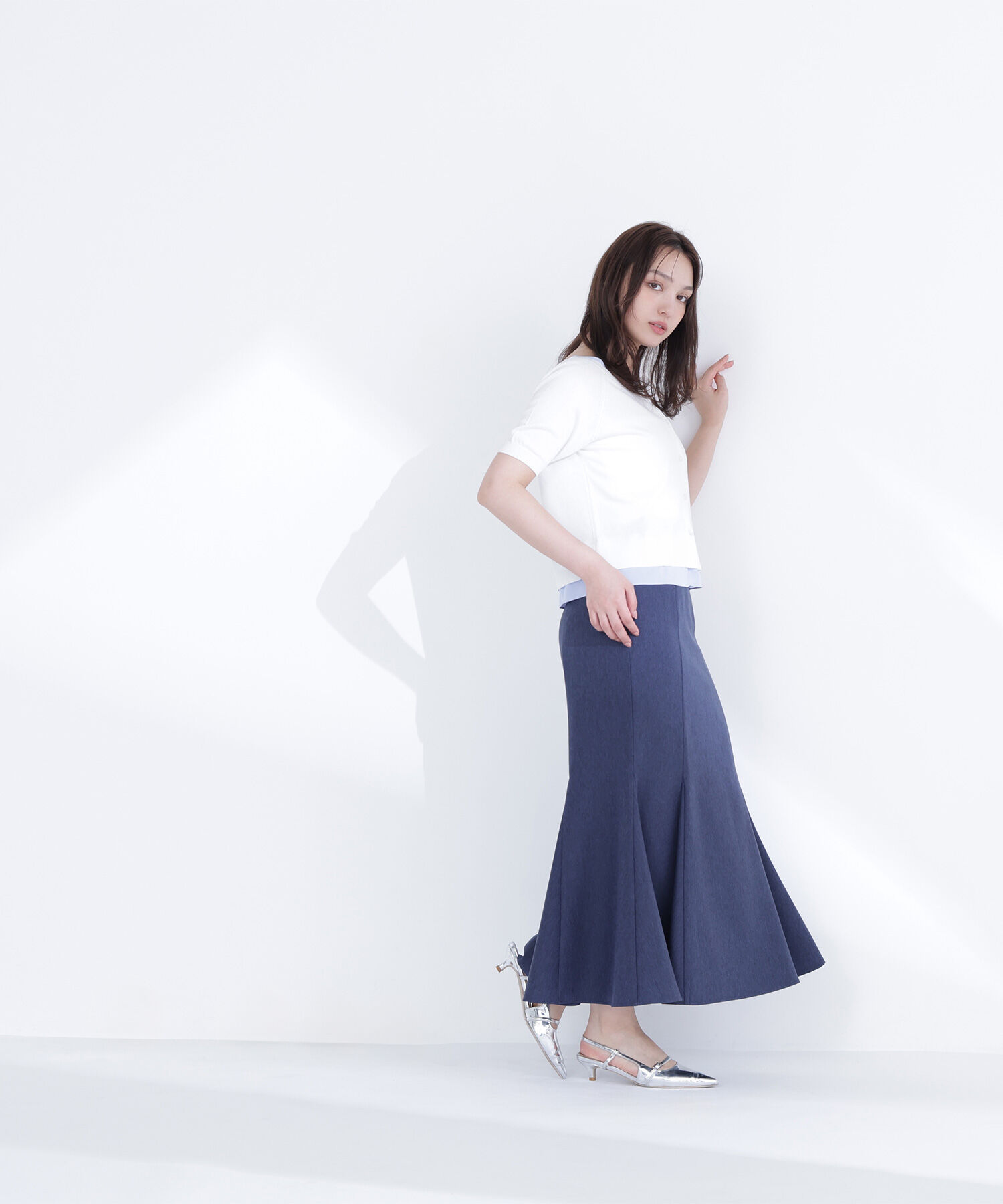  「シャツドッキングボートネックニット」|ニット・セーター|