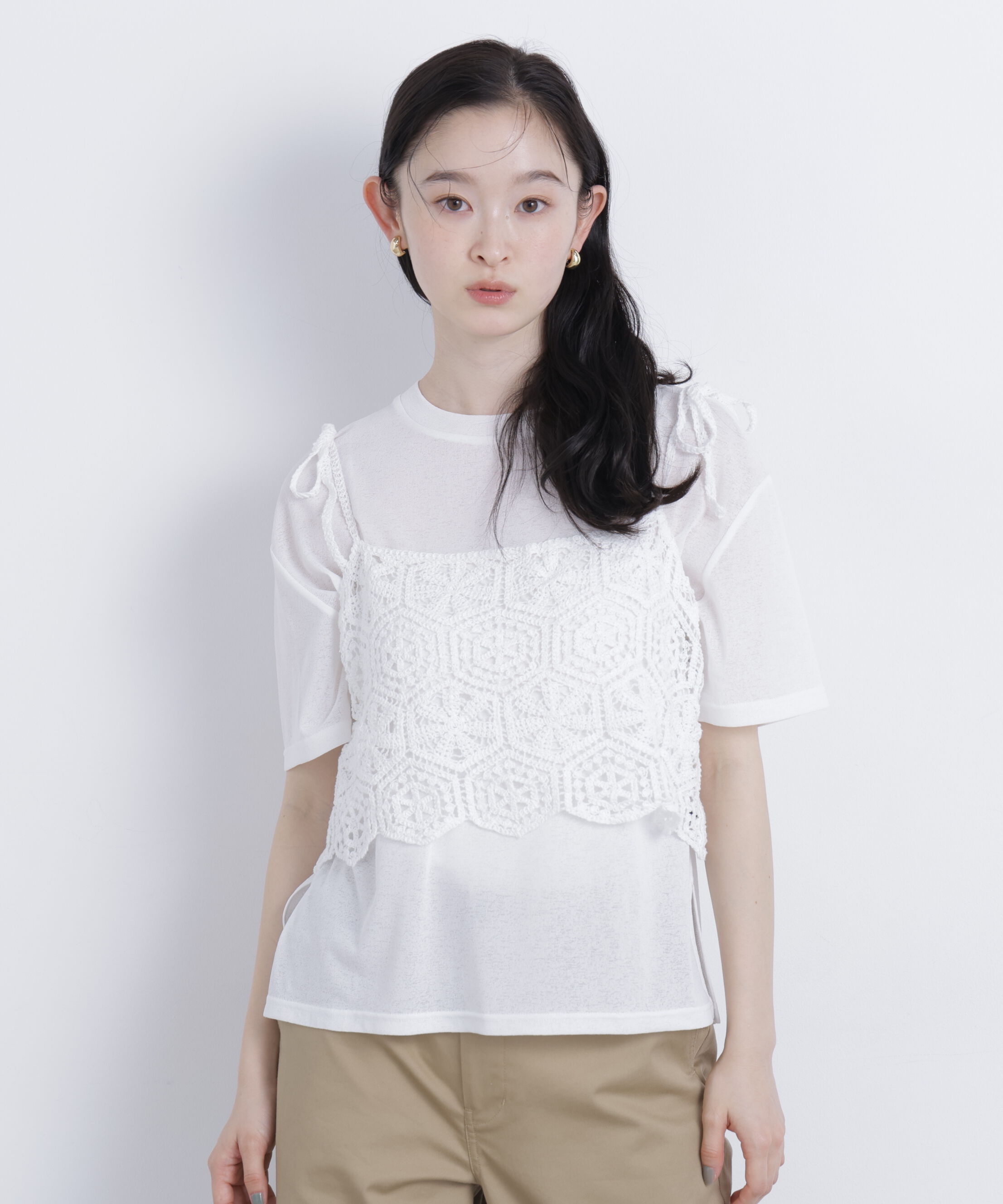  「〈N.〉スラブ天竺カットソー半袖」|Tシャツ・カットソー|
