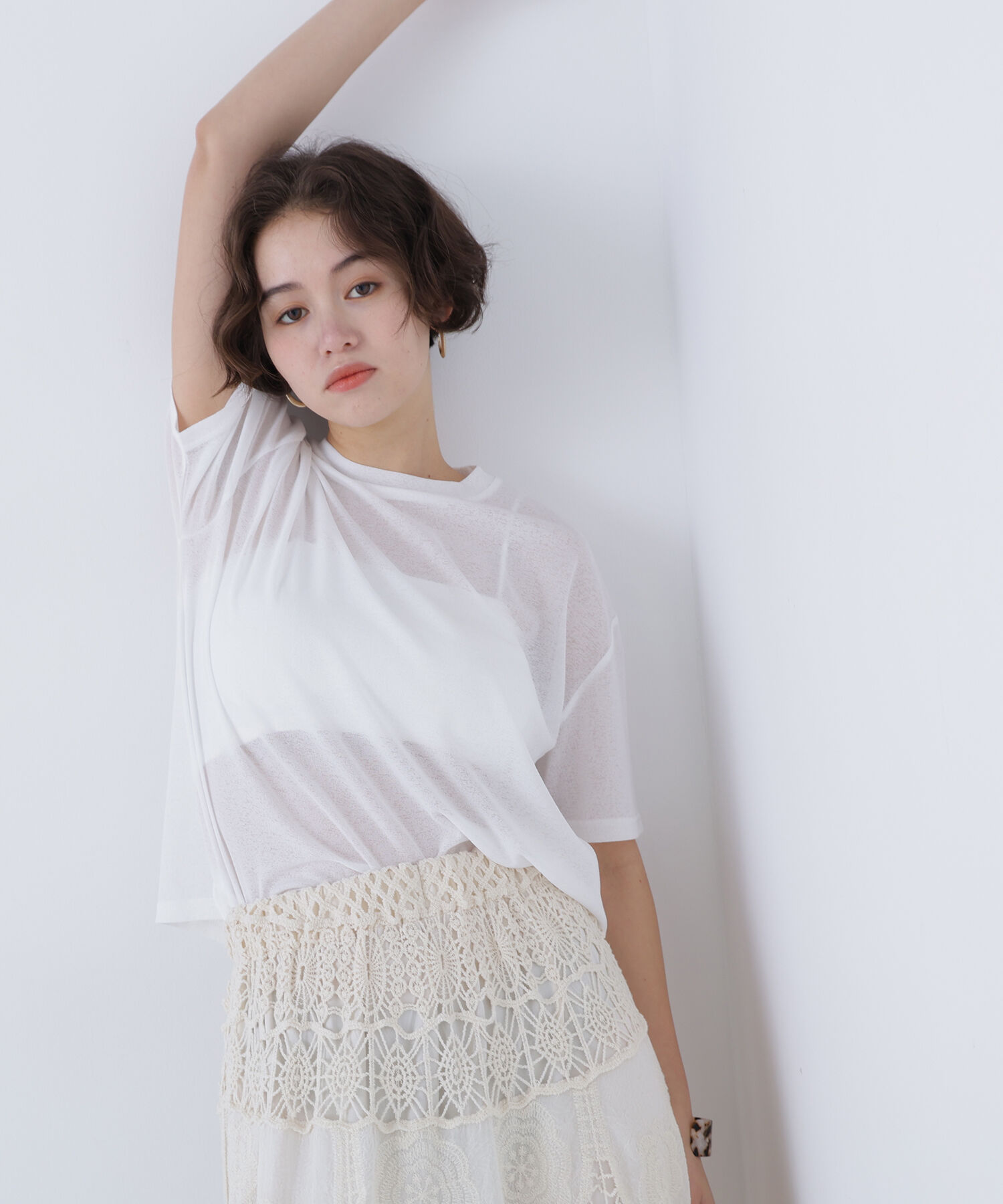  「〈N.〉スラブ天竺カットソー半袖」|Tシャツ・カットソー|